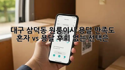 대구 삼덕동 원룸이사 용달 만족도: 혼자 vs 용달, 후회 없는 선택은? 💖